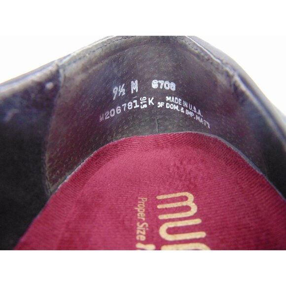 Munro Womens Black Leather Loafers 9.5 Heels Kiera Lizard Embossed Made USA - Picture 10 of 13